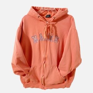 Harrisburg Trading Company Long Sleeve Full Front Zip Hooded Sweatshirt Maine